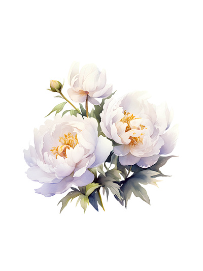 White Peony clip art illustration design flowers flowers illustration illustration watercolour flowers watercolour illustration watercolour peony wedding flowers wedding venue flowers white peony