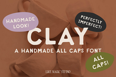 Clay - A Handmade Font all caps design font handmade sans serif type design typography