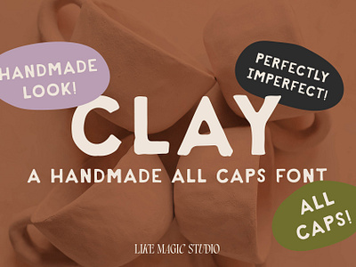 Clay - A Handmade Font all caps design font handmade sans serif type design typography