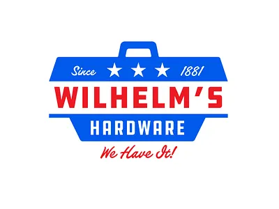 Wilhelm's Hardware adobe branding design graphic design hardware illustrator lockup logo retail store typography