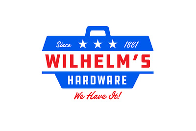 Wilhelm's Hardware adobe branding design graphic design hardware illustrator lockup logo retail store typography