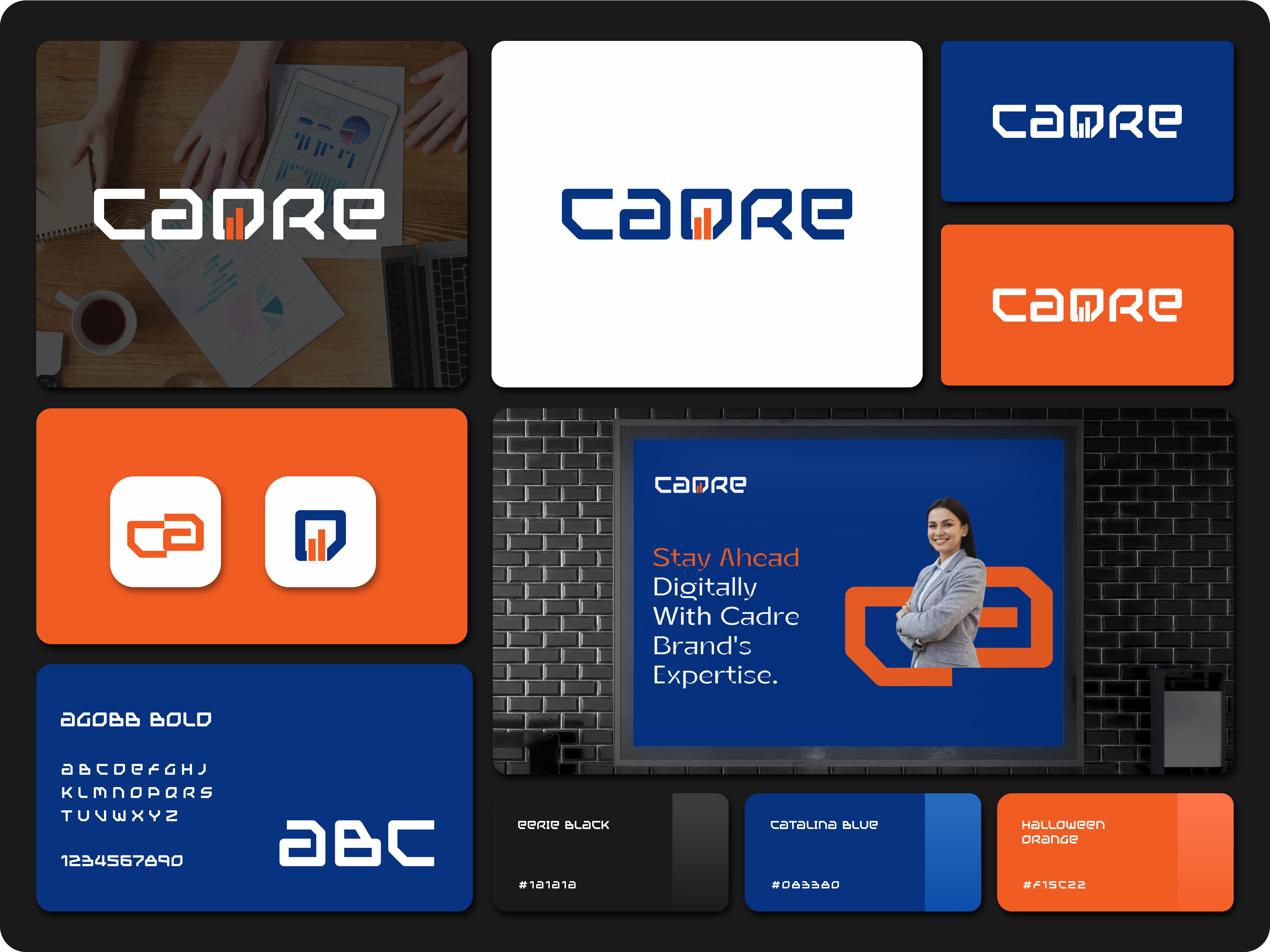 Cadre - Digital Marketing brand branding design graphic design illustration logo minimal typography ui ux vector