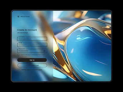 Create an Account Page Design Concept 3d 3dshapes accountpage aiwebsite createaccount createaccountpage createanaccountpage creativewebsite designconcept login loginaccount loginpage moderndesign saas tech technologywebsite techwebsite userexperience