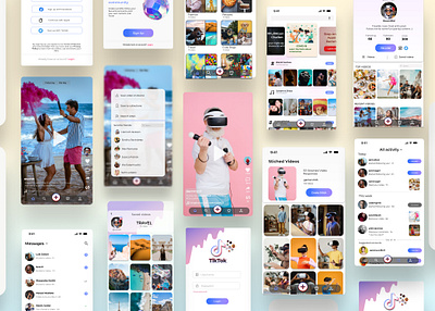 TikTok Redesign UI Compilation app design clean design design tiktok ui ui compilation visual design