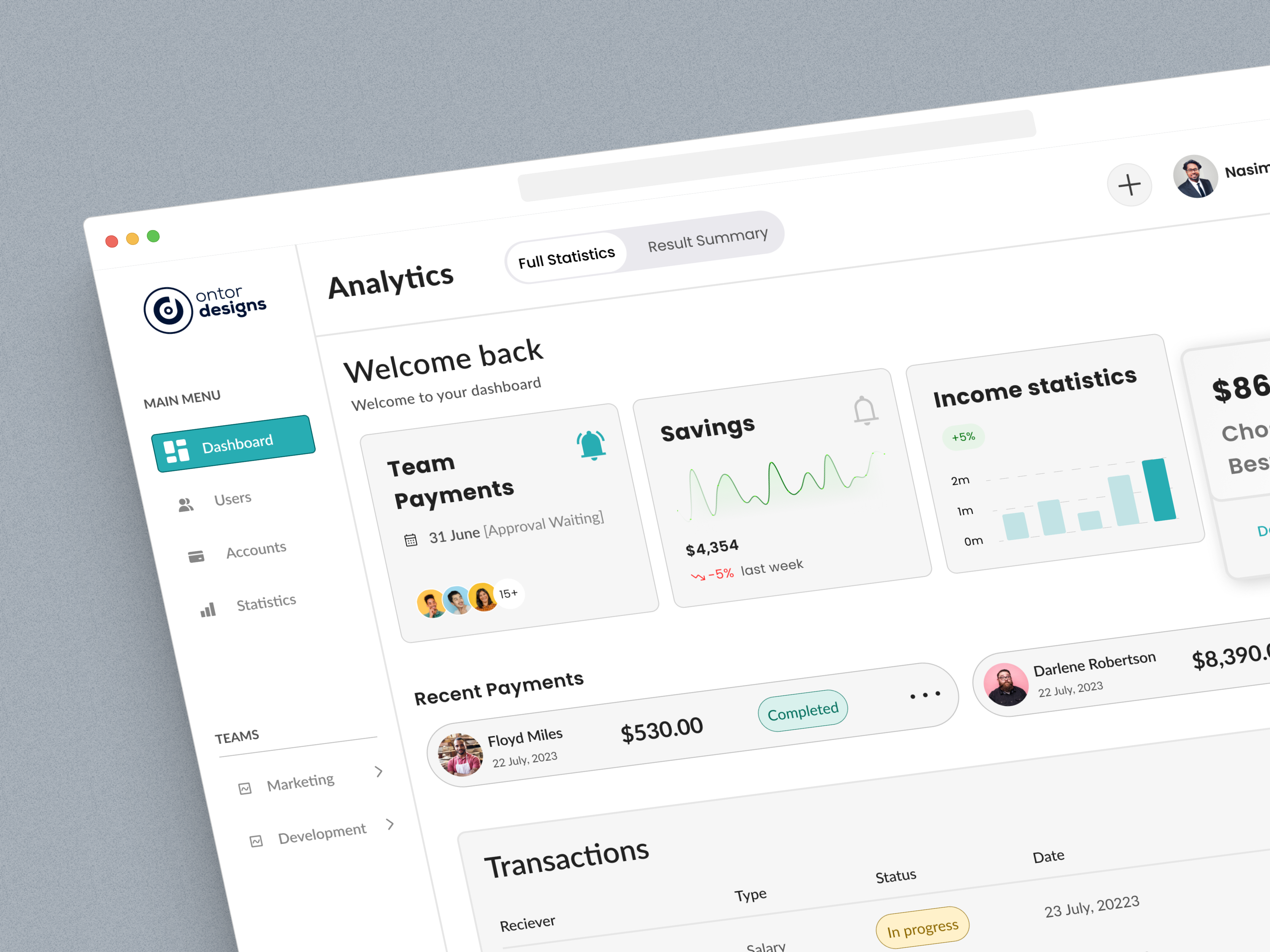 Finance Dashboard Concept concept dashboard design design concept finance fintech management money management redesign salary ui ui concept ui design ux ux design