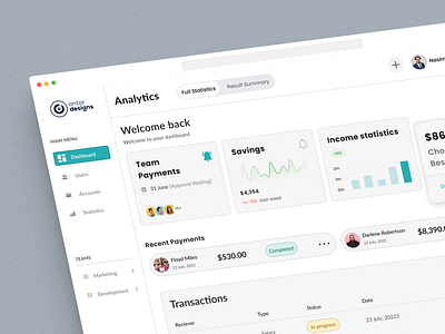 Finance Dashboard Concept concept dashboard design design concept finance fintech management money management redesign salary ui ui concept ui design ux ux design