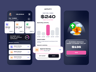 CELENG.IK - Saving Mobile App branding budgeting app expense manager expense tracker financial app financial planning financial ui money management money tracker personal finance saving app ui ui app ui artist ui design ui mobile uiux