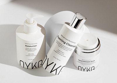 NYKA Skins brand brand identity branding design flat graphic design logo typography