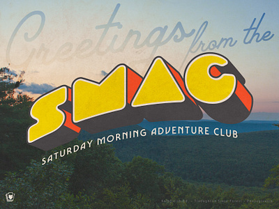 smac branding design doodle graphic design morning warmup retro saturday morning adventure club smac throwback vintage