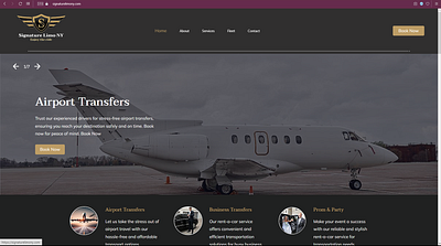 Website for Signature Limos NY design graphic design logo web design website