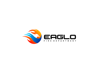 Eagle Fire Logo bird branding circle design eagle fire graphic design logo logo design negative space simple
