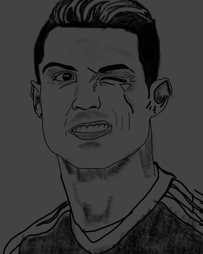 Draw of Cristiano Ronaldo draw graphic design retrato