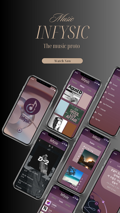 Infysic customize design music prototype uiux