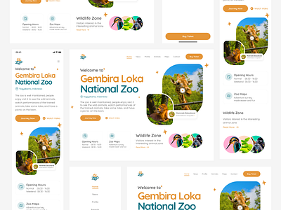 National Zoo - Gembira Loka animal city digitaltransformation gembiraloka landingpage national nature redesgin ui uiuxdesign ux web wildlife yogyakarta zoo