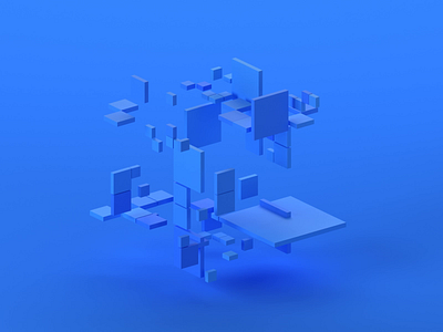 Construction 3d abstract animation blender blender3d blocks blue branding concept cube data design geometric loop motion graphics render shape technology