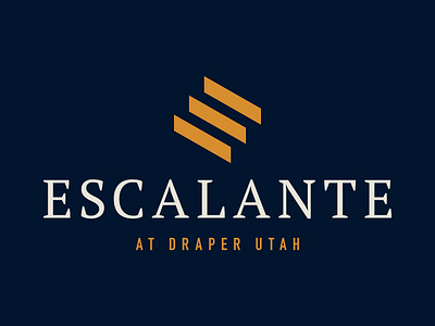 Escalante assisted living brand identity brand mark branding e escalante icon identity mark letter lettermark logo monogram real estate senior living staircase stairs symbol utah