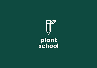 Plant School Logo brand design branding design designer freelance designer illustrator learning logo logo design nature plant dad plant mom plant school plants school vector