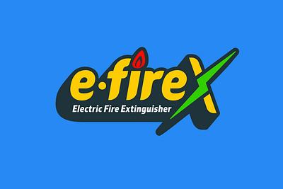 E-fire X - Electric Fire Extinguishers adobe branding custom lettering customlettering design graphic design illustrator lettering logo typography