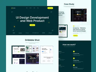 Portfde - Personal Portfolio | Exploration clean design system green landing landing page mint people personal porfolio section site study supiyandi ui uidesign uiux ux web webportfolio website