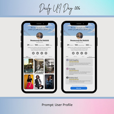 Day 6 of the #DailyUI challenge "User Profile" app branding dailyui design graphic design illustration logo ui uidesign webdesign