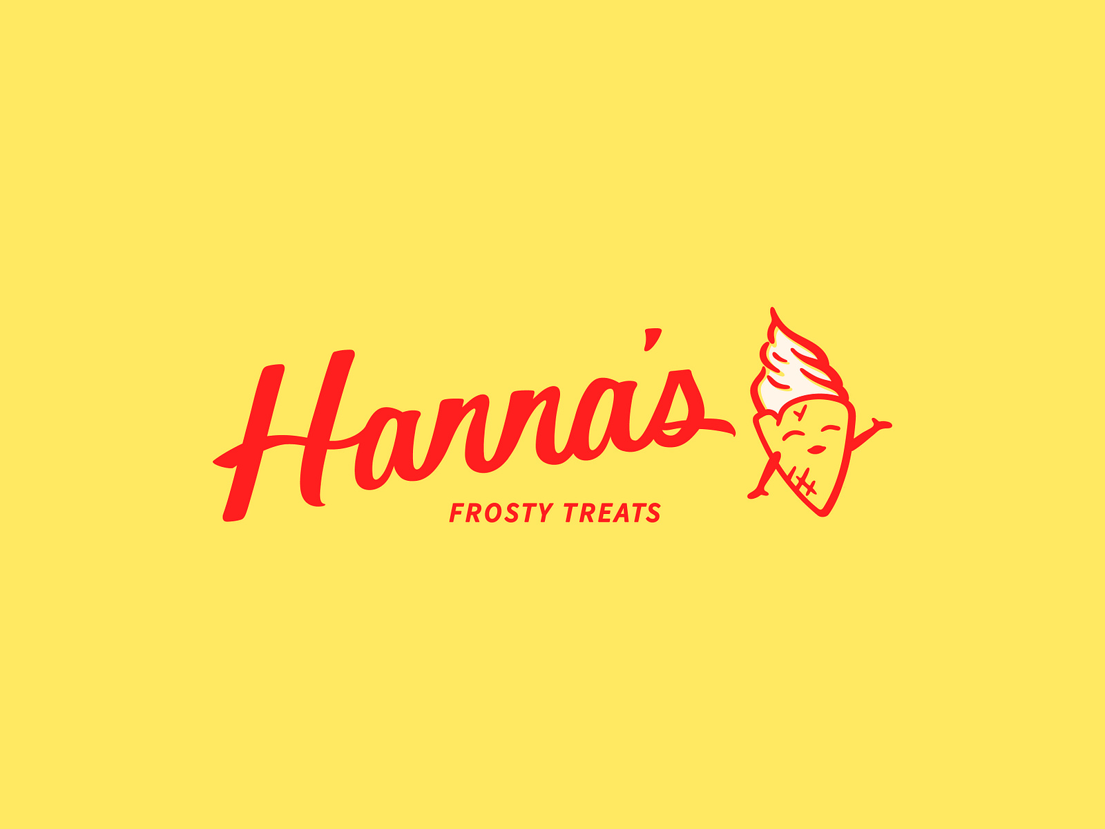 Hanna's Frosty Treats Logo by Renée Helda on Dribbble