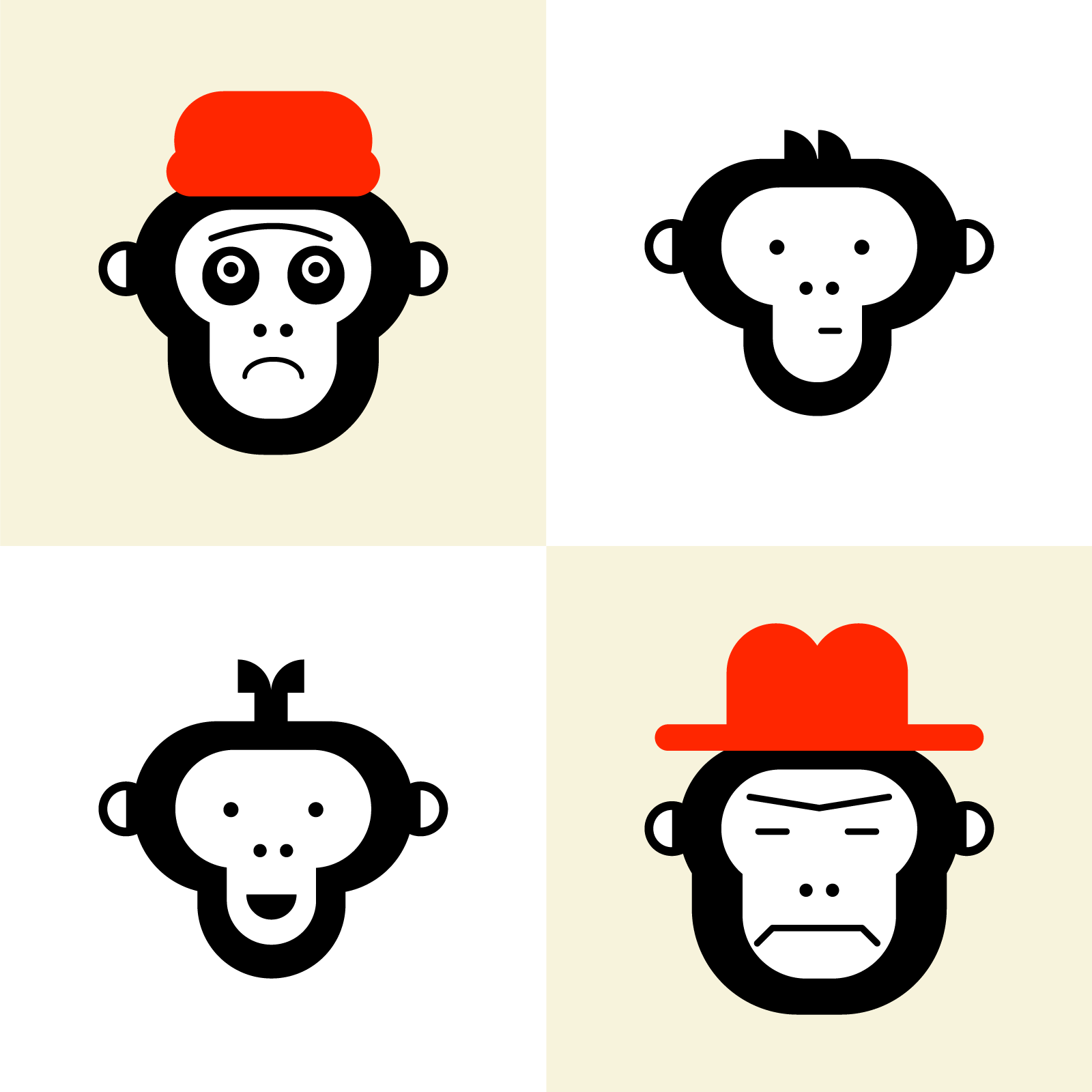 Voices in the Park - Monkeys Illustration illustration monkey vector