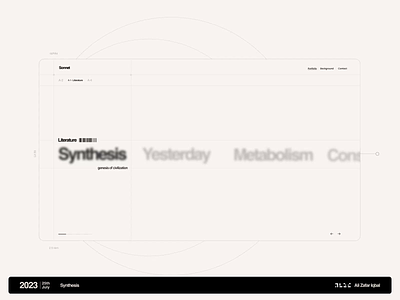 Synthesis animation blur branding brutalism brutalist color colorful minimal minimalistic motion design portfolio reading reserach tablet type typography ui ux web webapp