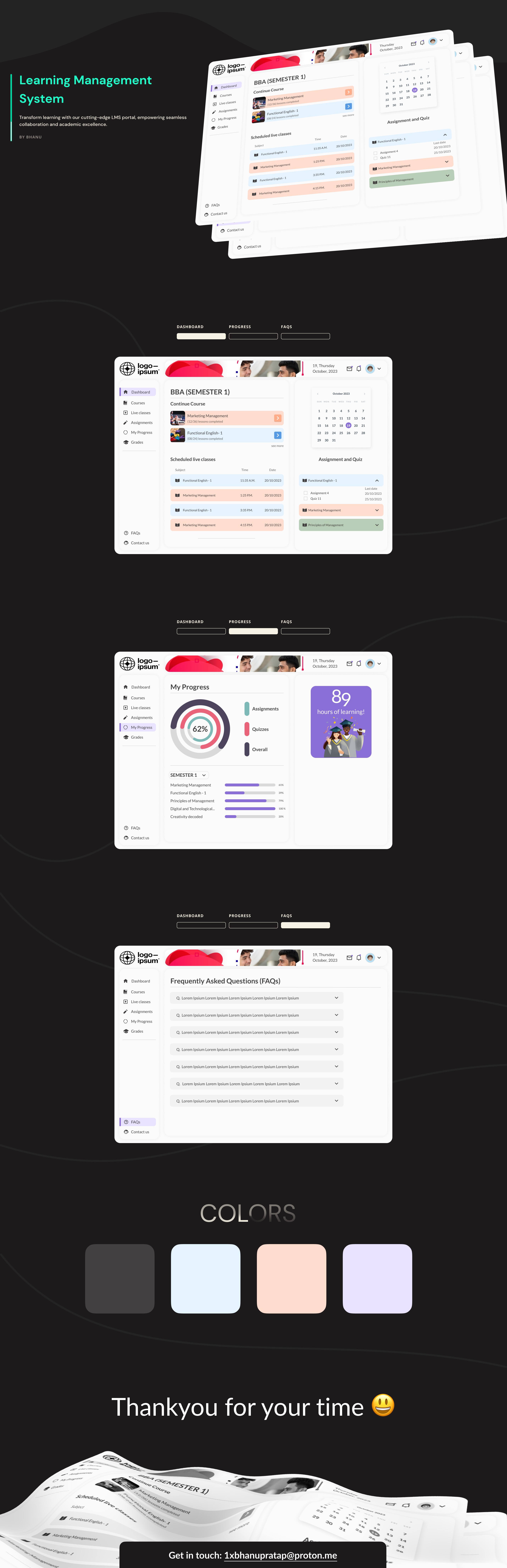 LMS Portal education figma notion ui