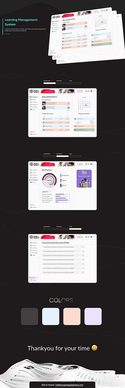 LMS Portal education figma notion ui