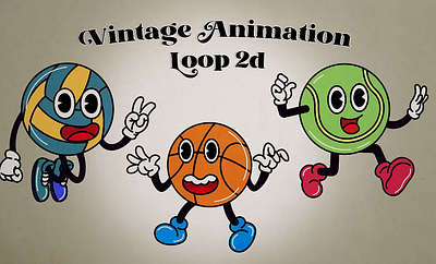 Vintage 30s 2D animation Gif Loop retrocartooncharacter