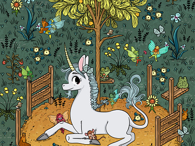 Unicorn Tapestry Search and Find! childrens book illustration hidden art hidden object illustration photoshop search and find unicorn unicorn tapestry