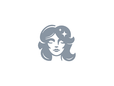 Woman logo beauty branding character for sale girl illustration logo logotype magic minimalism woman