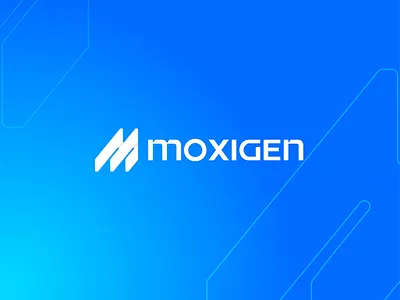 Moxigen - letter M software, technology branding, logo design best logo branding fintech icon letter m logo logo logo design logo icon logo mark logo type popular logo tech logo