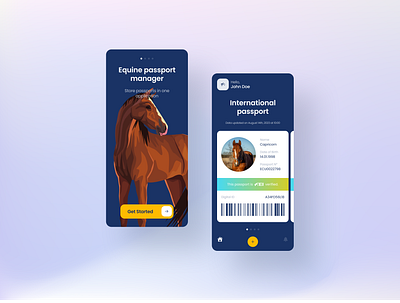 Equine e-Passport Concept app concept equestrian horse horses manager mobile passport ui