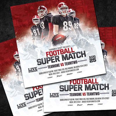 Football Flyer Template download football flyer psd rugby superball