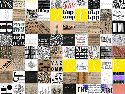 Type as Shape, 100 Squares animation collage negative space positive space type as shape typography