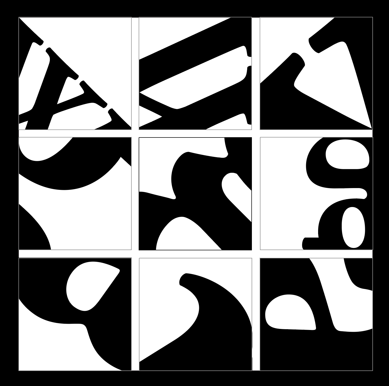 Type as Shape, 100 Squares by Narine Davtyan on Dribbble