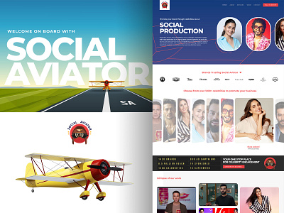 Social Aviator - Influencer Marketing Agency branding graphic design illustration ui website