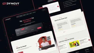DYNCUT adobe illustrator figma front end developement responsive short url ui ux web design
