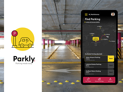 Parkly - AI assisted Parking app design branding design graphic design illustration mobile app ui ux