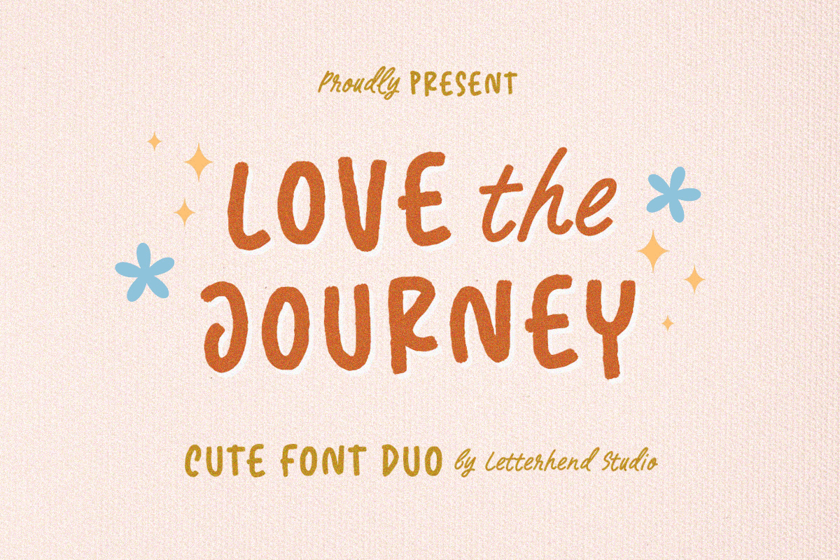 Love The Journey – Cute Font Duo children book freebies