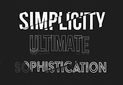 SIMPLICITY: Kinetic Typography after effects animation