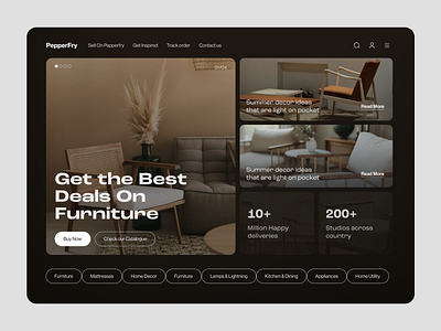 PepperFry - Furniture website design ecommerce furniture ui uiux web design website