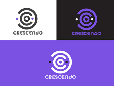 Crescendo - Music Brand branding illustration logo music