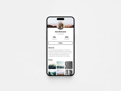 User Profile dailyui framer profile