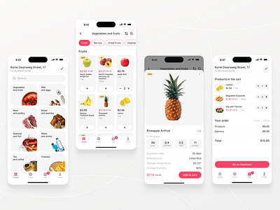 Food delivery app app application clean delivery design food interface minimal mobile ui ux uxui