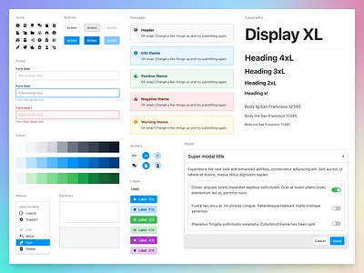 Basis Components colors components design system icons input labels menu messages modal react ui