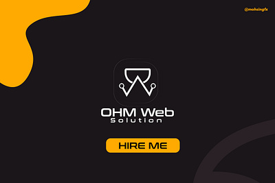 Ohm web solution logo Design