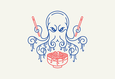 Ramen Octopus 1 animal bowl egg food ink japanese kawaii kraken noodles octopus otaku pasta ramen ramen noodles sea sea monster spaghetti squid tentacles underwater