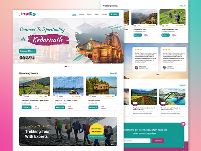 Travel Website Landing Page adobe xd figma homepage landing page tour website tourism travel agency travel website ui uiux user experience design ux web design website website design